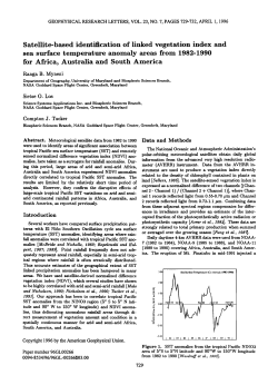 Satellitebased identification of linked vegetation index and