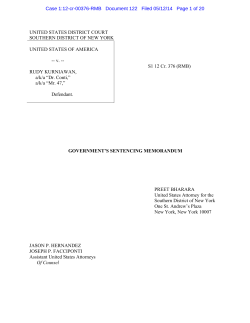 UNITED STATES DISTRICT COURT SOUTHERN DISTRICT OF