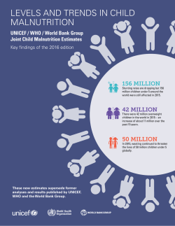 levels and trends in child malnutrition