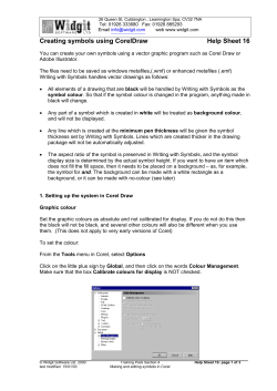 Creating symbols using CorelDraw Help Sheet 16