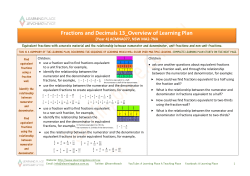 Fractions and Decimals 13_Overview of