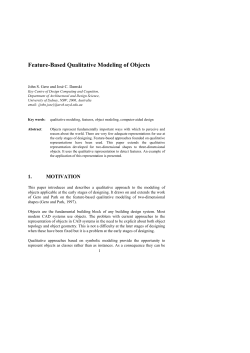 Feature-Based Qualitative Modeling of Objects