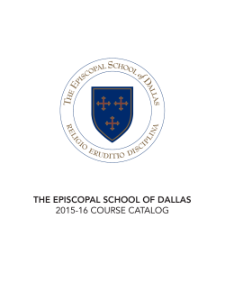 THE EPISCOPAL SCHOOL OF DALLAS 2015