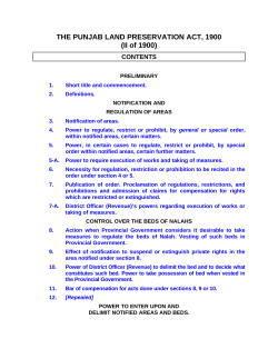 THE PUNJAB LAND PRESERVATION ACT, 1900