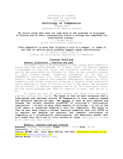 Outline - Department of Sociology