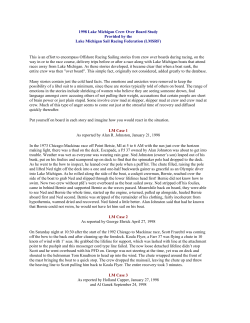 1998 Lake Michigan Crew Over Board Study Provided by the Lake