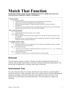 Match That Function - Charles A. Dana Center