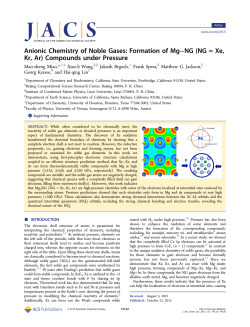 Anionic Chemistry of Noble Gases: Formation of Mg&minus;NG (NG = Xe