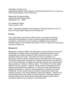 TRAINING LETTER 10-06 Adjudicating Disability Claims Based on