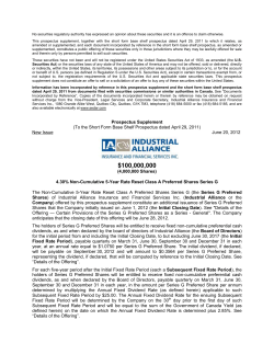 $100,000,000 - Industrial Alliance
