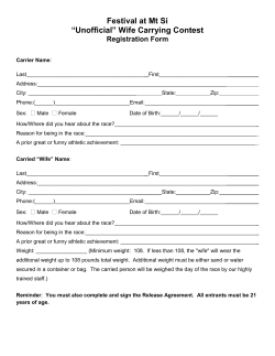2016 Wife Carrying Competition Waiver