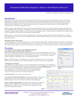 Automated Methylation Sequence Analysis with
