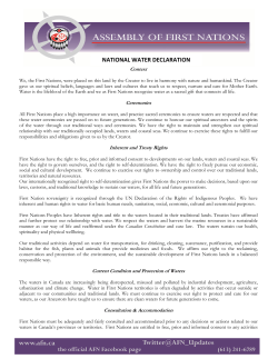 NATIONAL WATER DECLARATION