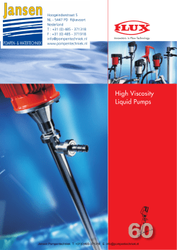 High Viscosity Liquid Pumps