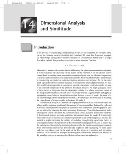 14 Dimensional Analysis and Similitude