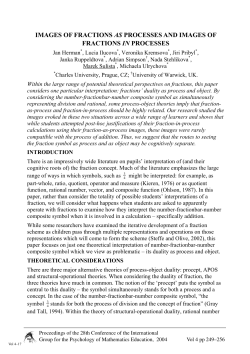 images of fractions as processes and images of fractions in