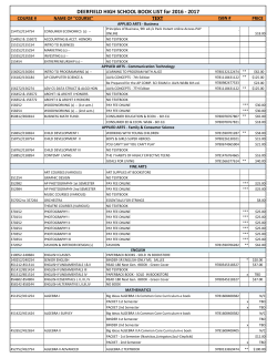 DHS Book List for 2016-17 - Township High School District 113