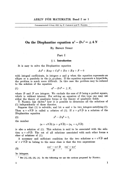 On the Diophantine equation