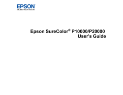 User`s Guide - SureColor P10000/P20000