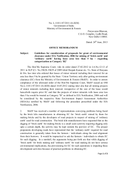 No. L-11011/47/2011-IA.II(M) - Ministry of Environment and Forests