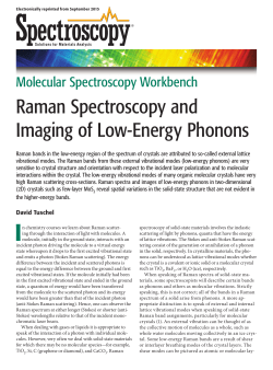 Raman Spectroscopy and Imaging of Low-Energy Phonons