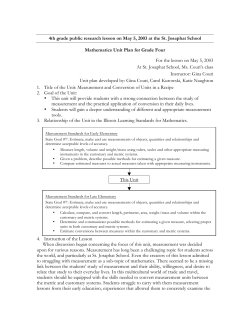 Measurement and Conversion of Units in a Recipe