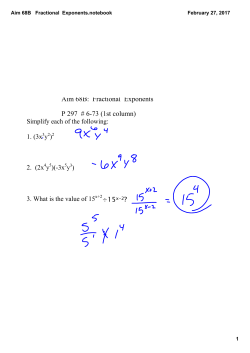 Aim 68B Fractional Exponents.notebook
