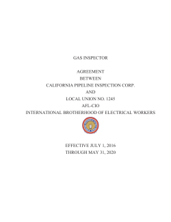 California Pipeline 2016-2020