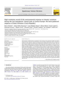 High-resolution record of the environmental response to