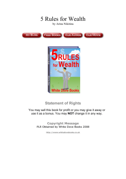 5 Rules for Wealth - Law of Attraction Haven
