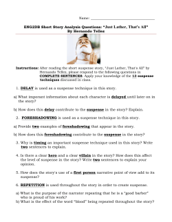 ENG2DB Short Story Analysis Questions: &ldquo;Just Lather, That`s All&rdquo;