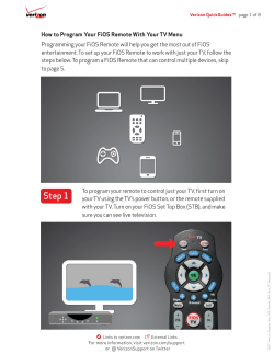 How to Program Your FiOS Remote With Your TV Menu &ndash; Verizon