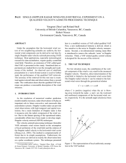 P4.11 SINGLE-DOPPLER RADAR WIND