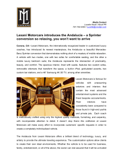 Lexani Motorcars introduces the Andalucia &ndash; a Sprinter conversion