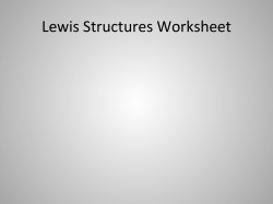 Lewis Structures Worksheet