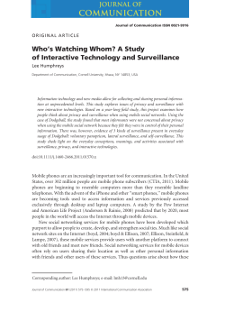 Who`s Watching Whom? A Study of Interactive Technology and