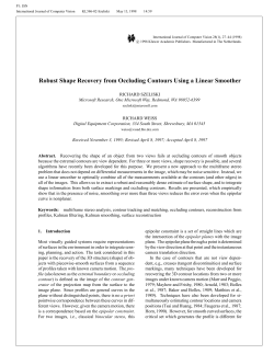 Robust Shape Recovery from Occluding Contours Using a Linear