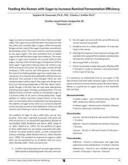 Sugars Are Not Created Equally