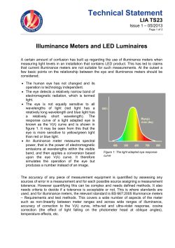 Illuminance Meters and LED Luminaires