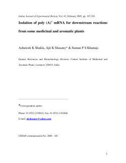 Isolation of poly (A) mRNA for downstream reactions from some