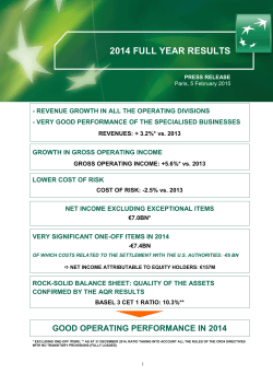 Press release 4Q14 results