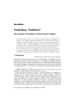 Traduttore, Traditore?