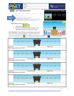 PhET - Forces Motion Basics in html5