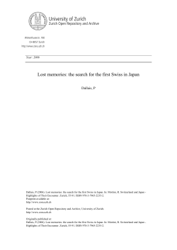 - Zurich Open Repository and Archive