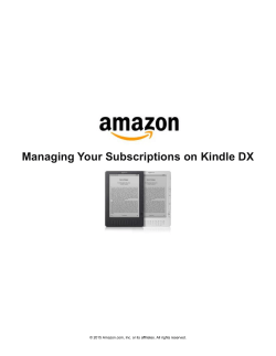 Managing Your Subscriptions on Kindle DX