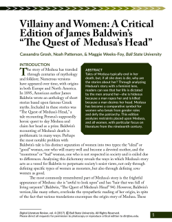 A Critical Edition of James Baldwin`s &ldquo;The Quest of Medusa`s Head&rdquo;