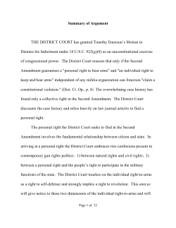 Summary of Argument THE DISTRICT COURT has granted Timothy