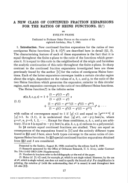 a new class of continued fraction expansions for the ratios of heine