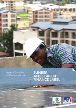 SUNREF, AFD`S GREEN FINANCE LABEL
