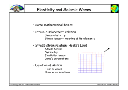 Elasticity and Seismic Waves